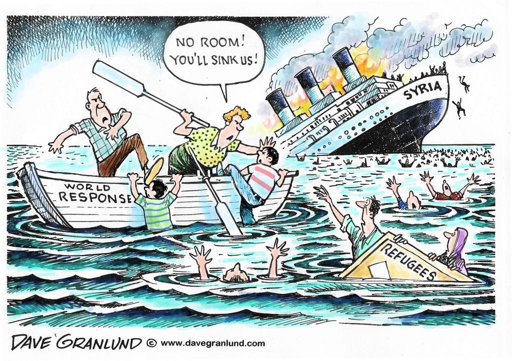 Granlund cartoon: Syrian refugees