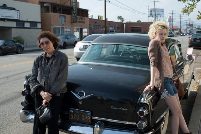 Elle (Lily Tomlin) and Sage (Julia Garner) get ready to hit the road.