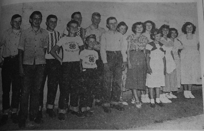 From the September 13, 1949 Siskiyou Daily News: FIFTEEN SISKIYOU COUNTY 4-H CLUB MEMBERS have returned from the annual 4-H convention at the University of California College of Agriculture at Davis and a trip to the California State Fair. Those who attended the convention are, left to right, John O'Keeffe of Tulelake; Dale Freshour, Klamath River; Neil Lemos, Edgewood; Ben Adamson, Little Shasta; Bob Schantz, Greenhorn; Gene Berthelsen, Etna; Frank Black, Etna; Richard Hanni, Fort Jones; Nancy Mello, Fort Jones; Helen Williams, Willow Creek; Myra Hock, Gazelle; Shirley Grigsby, Grenada; Lena Zanotta, Grenada; Darlene Deas, Big Springs, and Cora Lee Hammer, Tulelake.