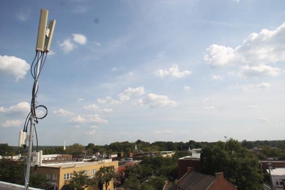 Revo works with under privileged students, placing free Wi-Fi in their home in order to complete school work. This tower is placed on top of the Bank of Ozarks in uptown Shelby reaching out to homes and businesses up to 10 miles away and as close as 2 miles.