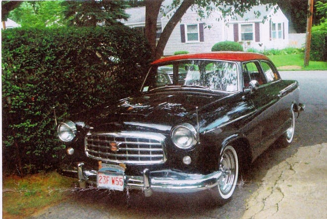 Ross Sealund’s beautiful black and red 1959 Rambler American features a 1955 Nash front grille and hood. It only has 39,000 miles and is just one of many vehicles owned by the Haverhill, Mass. Rambler enthusiast. (Sealund Collection photo)