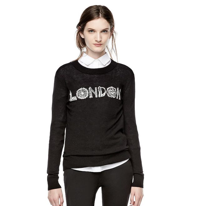 Thakoon London sweater, $60, at Kohl's. The Thakoon for DesigNation collection will be in stores Sept. 10. (Kohl's)