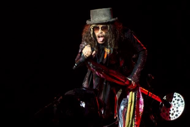 Aerosmith singer Steven Tyler performs during the city day celebration at the Lubyanka Square in Moscow, Russia, Saturday, Sept. 5, 2015. AP file photo