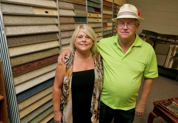 Walter and Maxine Norville are celebrating 30 years of business at Walter Norville Carpets in Shelby.