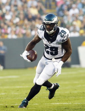 Philadelphia Eagles' DeMarco Murray said the Birds have a plan how to utilize all three of their talented running backs. (AP Photo/Mike Roemer)