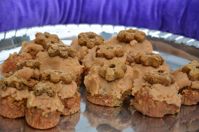 Mount Laurel HousePaws Mobile Veterinary Service and NorthStar VETS sponsored a doggy dip, where dogs had the run of Laurel Creek Country Club, Mount Laural. All proceeds go to the Boo Tiki Fund, a charity that helps pet owners pay for their animals' care if they cannot. Shown here are the "Pup-etizers", a dog treat made from carrots, oatmeal and peanut butter.