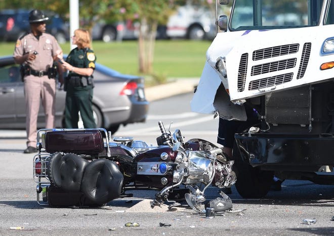 Steve Daniel Jones was airlifted to an area hospital Wednesday morning after the motorcycle he was riding was struck by a FedEx truck on Lewis Turner Boulevard in front of the Fort Walton Beach Golf Club.
