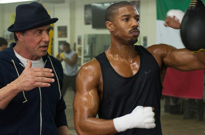 Sylvester Stallone, left, once again stars as Rocky Balboa and Michael B. Jordan plays Adonis Johnson, the son of Rocky's long ago rival, in the boxing drama "Creed."



MGM and Warner Bros./Barry Wetcher