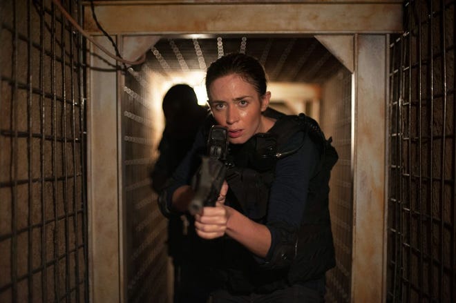 This photo provided by Lionsgate shows, Emily Blunt, as Kate Macer, in a scene from the film, "Sicario."