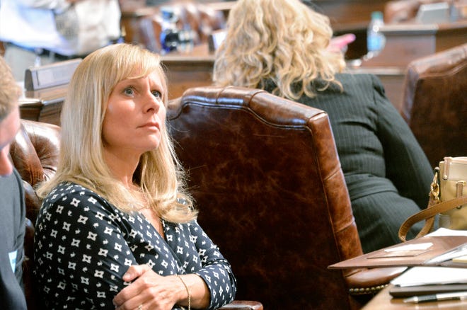 State Rep. Cindy Cindy Gamrat looks at the voting board during hearings Sept. 11 in Lansing. The extramarital affair and cover-up between Gamrat and Rep. Todd Courser ultimately led to both losing their seats. Now, they've filed for elections to reclaim them.