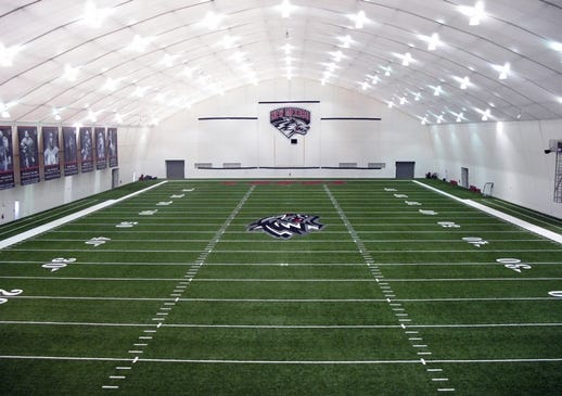 The University of New Mexico's indoor football practice facility, in 2008 photo. AP PHOTO/UNIVERSITY OF NEW MEXICO