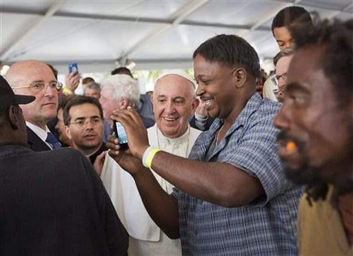 Pope Francis in Philadelphia via AP.