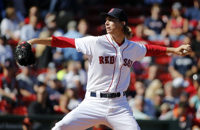 Red Sox left-hander Henry Owens delivers during the first inning against Baltimore. The Associated Press