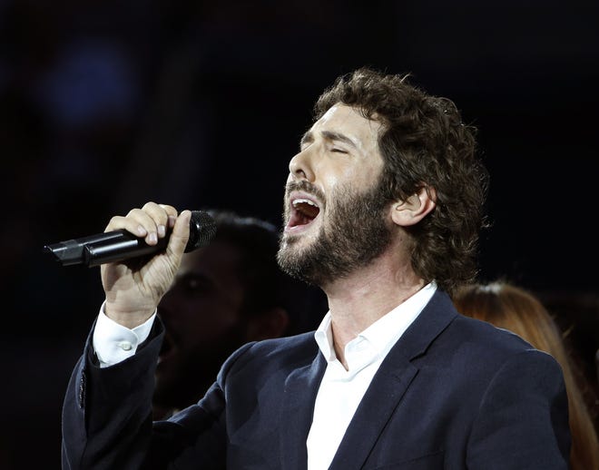 "It's been an amazing 15 years," says Josh Groban. "I feel I can do what I want with my fan base, and that's a luxury. I never thought my first album would sell 5 million copies. I thought it might break even." AP/Kathy Willens