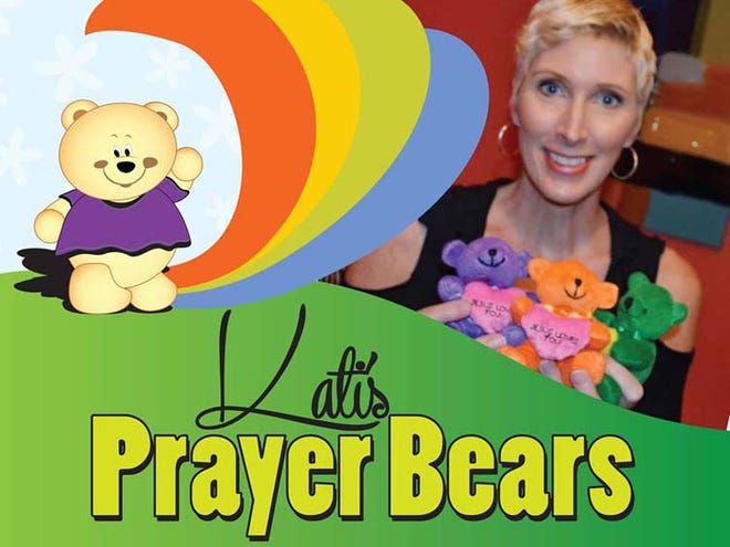 Kati McLean, founder of Kati's Prayer Bears, gave the bears away at Easter to Beginnings Preschool students.