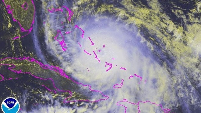 Friday satellite image of Hurricane Joaquin.