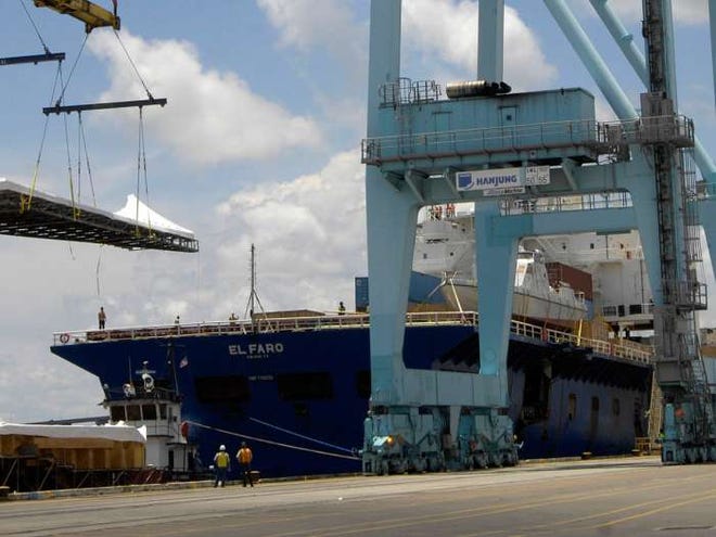 Florida Times-Union file photo --- A 735-foot Jacksonville based cargo ship with 33 crew members aboard is missing and apparently caught in Hurricane Joaquin, near Crooked Island, Bahamas.