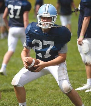 New Jersey Herald file photo by Daniel Freel/Sparta's Alex Milliken will be one of the key players in Sunday's Sparta-Pope John football showdown, which could determine the NJAC American Division winner.