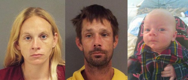 Kristen Bury and Joseph Walsh have been charged with child neglect. Their 9-week-old baby, Chance Walsh, has not been seen since Sept. 9.