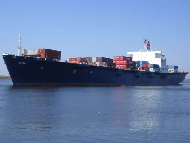 Photo of the ship El Faro provided by TOTE Maritime. The ship disappeared in the middle of Hurricane Joaquin on Thursday October 1, 2015.