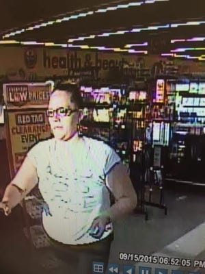 The main suspect, a female in a white t-shirt. Contributed