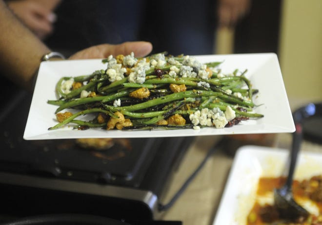 String beans made by Aaron McCargo at a Crossroads cooking demonstration.