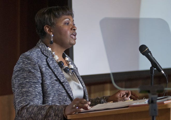 Finding an interim successor to Melinda Boone, pictured, is a priority of the Worcester School Committee. T&G File Photo