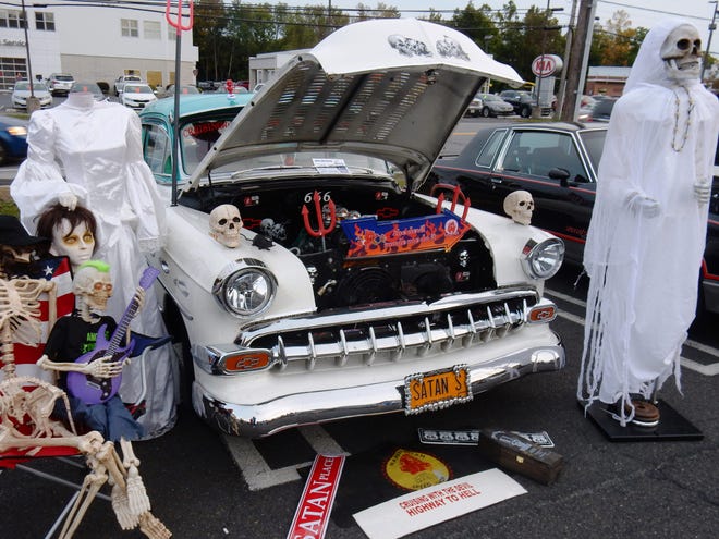 With a vanity plate that reads "SATAN" you know it has to be creepy. Joey Rodgers of Effort always displays his 1954 Chevy at car shows with his ghoulish friends. Photo provided