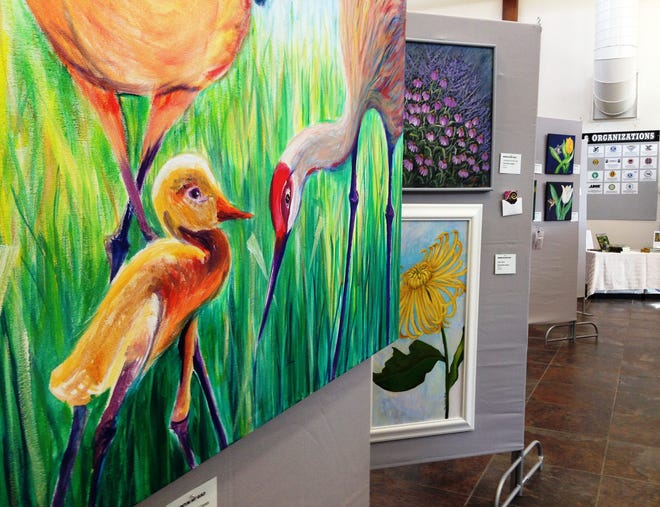 The Momentum Art Guild Expo continues at the Freeport/Stephenson County Convention & Visitors Bureau through Nov. 8. The works of about 15 artists are featured. SUSAN VELA/STAFF PHOTOGRAPHER/THE JOURNAL-STANDARD
