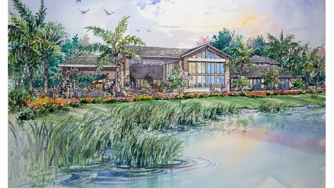 This rendering shows what the clubhouse of The Quaye at Palm Beach Gardens will look like. (Provided)