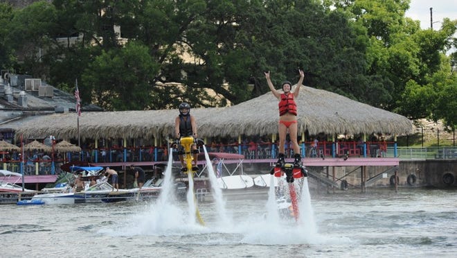 The Jetovator (left) and the Flyboard work a little differently.