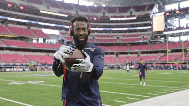 Brandon LaFell practices at AT&T Stadium before the Patriots-Cowboys game earlier this month.