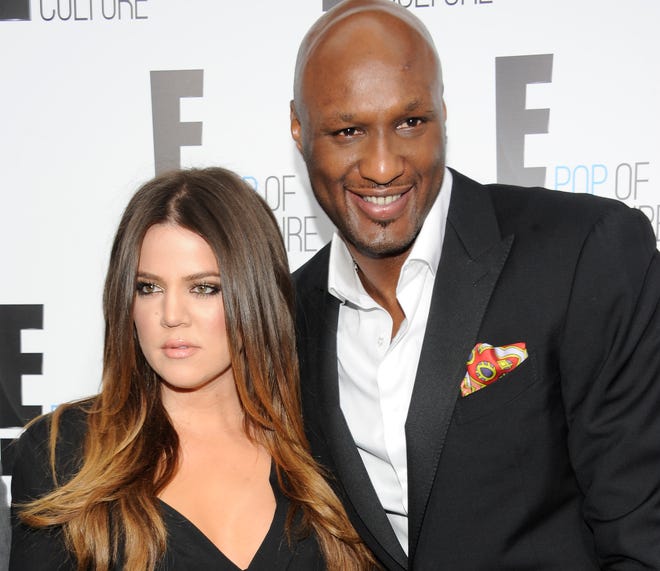 In this April 30, 2012, file photo, Khloe Kardashian Odom and Lamar Odom from the show "Keeping Up With The Kardashians" attend an E! Network upfront event at Gotham Hall in New York. A family representative says Lamar Odom has left a Las Vegas hospital and is now in the Los Angeles area to continue his recovery a week after being found unconscious at a Nevada brothel. Alvina Alston, publicist for Odom's aunt JaNean Mercer, said Tuesday, oct. 20, 2015, that the former NBA star was transported by helicopter from Sunrise Hospital and Medical Center in Las Vegas around 5 p.m. Monday.