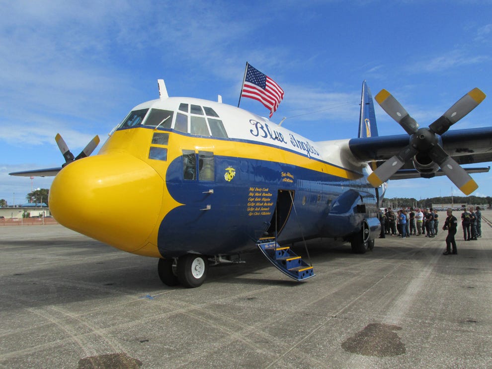 Top 10+ what planes do the blue angels fly 2 Flying with Fat Albert, the Blue Angels' support aircraft, as it gets its time in the spotlight