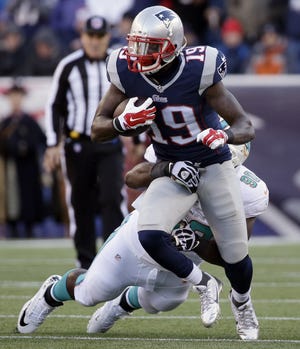 Patriots wide receiver Brandon LaFell has missed the team's first five games on the physically unable to perform list. He's eligible to return this week. Steven Senne/AP file photo