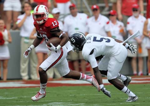 New Bern native Bra’Lon Cherry returned a punt 52 yards in N.C. State’s 35-17 win over Wake Forest this past weekend.