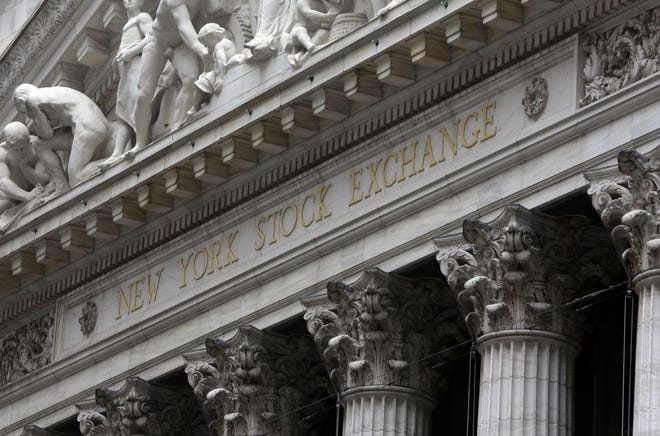 The facade of the New York Stock Exchange. File Photo/The Associated Press