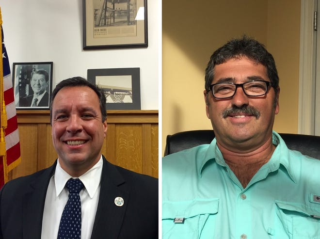 Gardner Mayor Mark P. Hawke, left, and City Councilor Jeffrey P. Palmieri, are both running for mayor in the Nov. 3 election. T&G Staff Photos/George Barnes