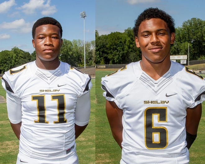 The passing combination of Shelby's Darquez Lee, 11, and Jayden Borders, 6, clicked five times in the Golden Lions' 42-0 win at Draughn including one touchdown connection.