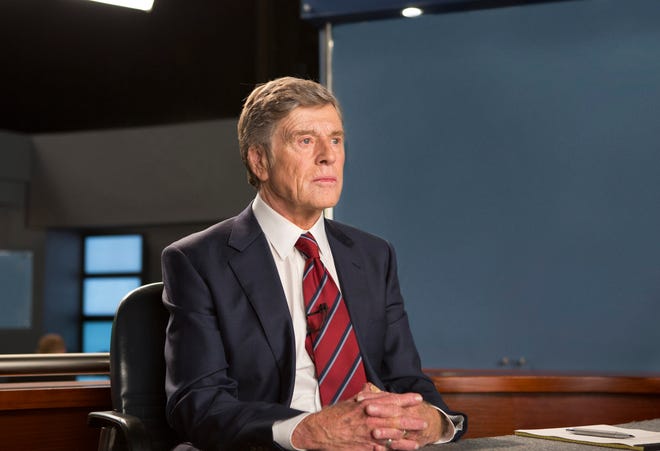 Robert Redford portrays Dan Rather in a scene from "Truth." Sony Pictures Classics photo