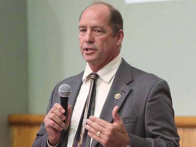 Rep. Ted Yoho, shown in this Aug. 10, 2014 file photo, is seeking to eliminate federal funding for new hiking, cycling and horse trails.