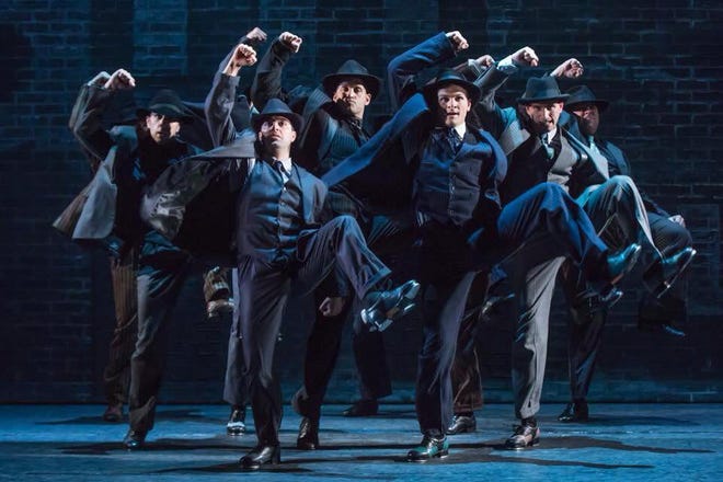Jake Corcoran (far right) is part of the cast of the North American tour of the hit musical comedy 'Bullets Over Broadway' written by Woody Allen featuring original direction and choreography by Susan Stroman.

COURTESY PHOTO / Matthew Murphy