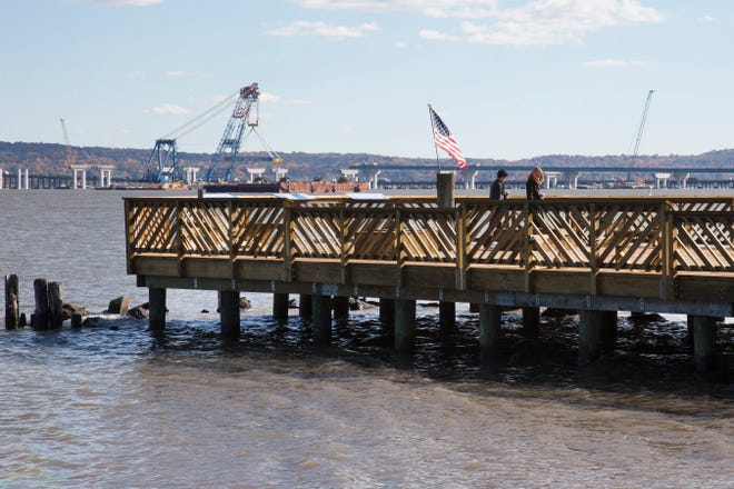 The recently completed Tappan Zee Bridge observation deck in Nyack. ROBERT G. BREESE/FOR THE TIMES HERALD-RECORD