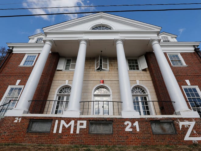This Nov. 24, 2014, file photo, shows the Phi Kappa Psi house at the University of Virginia in Charlottesville, Va.