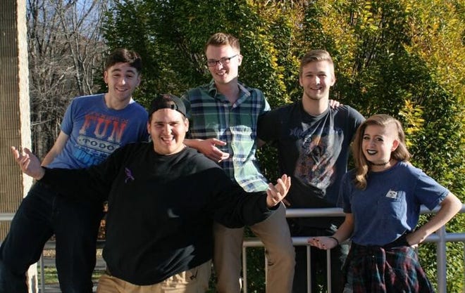East Stroudsburg University's production of "Almost, Maine" features five student directors. From left to right: Travis Brewer, Luis Feliciano, David Kunz, John Lauri and Kathleen French. Photo provided
