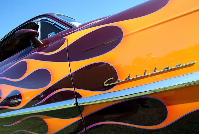 A classic Cadillac is seen at the Emerald Coast Cruizin' car show in Panama City Beach on Thursday.