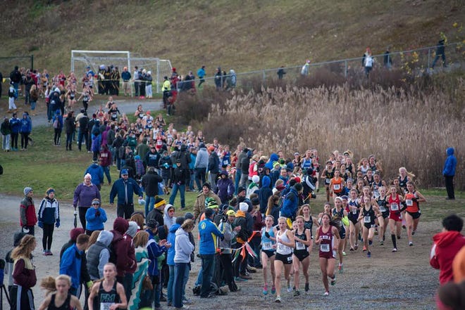 The public-schools state cross country meet on Saturday at Monroe-Woodbury High drew rave reviews. KELLY MARSH/FOR THE TIMES HERALD-RECORD