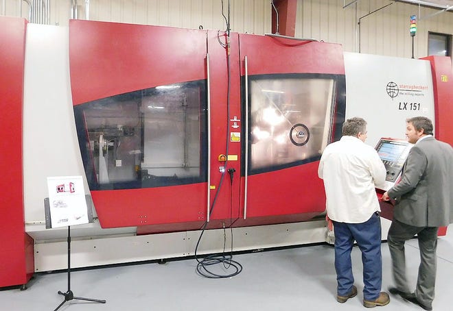 Turbo Machined Products in Frankfort announced the acquisition of new equipment through the help of a state consolidated funding application. Pictured is one of the purchases, a Starrag LX-151 5-axis blade milling machine. TIMES TELEGRAM PHOTO/STEPHANIE SORRELL-WHITE
