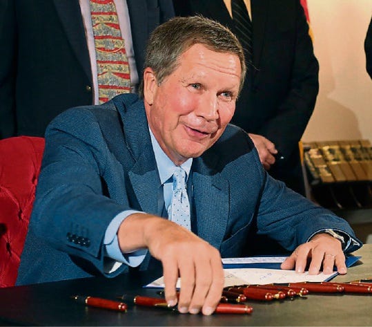 Ohio Gov. John Kasich signed the two-year budget on June 30, 2013, that contained several abortion restrictions.