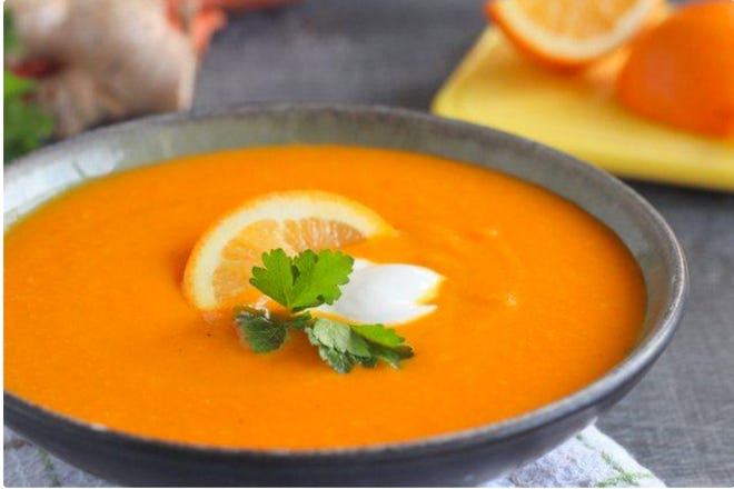 Carrot, Orange And Ginger Soup